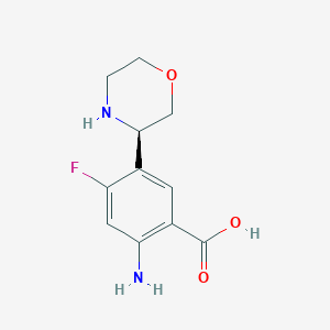 (R)-2-Amino-4-fluoro-5-(morpholin-3-yl)benzoic acid - 