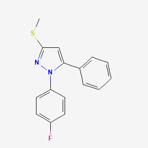 1-(4-Fluorophenyl)-3-methylthio-5-phenyl-1H-pyrazole - 871110-20-2