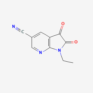 1-Ethyl-2,3-dioxo-2,3-dihydro-1H-pyrrolo[2,3-b]pyridine-5-carbonitrile - 