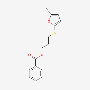 3-((5-Methylfuran-2-yl)thio)propyl benzoate -