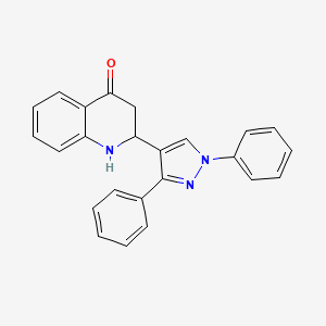 2-(1,3-Diphenyl-1H-pyrazol-4-yl)-2,3-dihydroquinolin-4(1H)-one - 917980-73-5