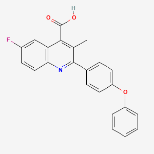 6-Fluoro-3-methyl-2-(4-phenoxyphenyl)quinoline-4-carboxylic acid - 96187-36-9
