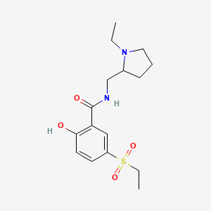 5-(Ethanesulfonyl)-N-[(1-ethylpyrrolidin-2-yl)methyl]-2-hydroxybenzamide - 91069-67-9