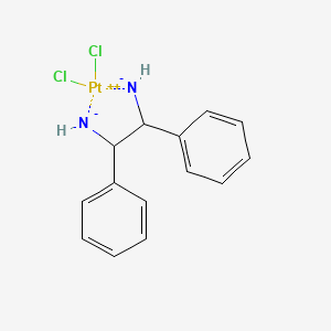 Platinum, dichloro(1,2-diphenyl-1,2-ethanediamine-N,N')-, (SP-4-3-(R*,S*))- - 81520-29-8