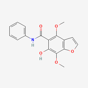 6-hydroxy-4,7-dimethoxy-N-phenylbenzofuran-5-carboxamide - 88258-54-2