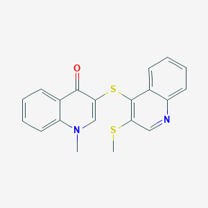 1-Methyl-3-((3-(methylthio)-4-quinolinyl)thio)-4(1H)-quinolinone - 83936-02-1