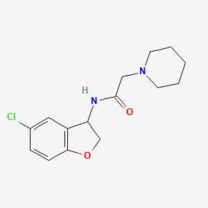 N-(5-Chloro-2,3-dihydro-1-benzofuran-3-yl)-2-(piperidin-1-yl)acetamide - 105801-53-4