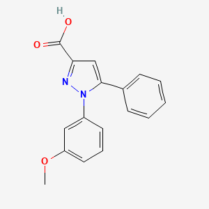 1-(3-Methoxyphenyl)-5-phenyl-1H-pyrazole-3-carboxylic acid - 62160-81-0