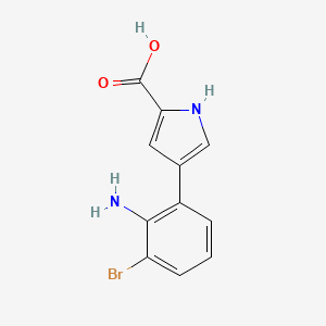 4-(2-Amino-3-bromophenyl)-1H-pyrrole-2-carboxylic acid - 88899-26-7