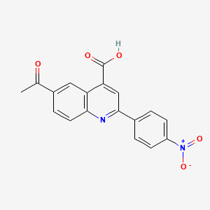 6-Acetyl-2-(4-nitrophenyl)quinoline-4-carboxylic acid - 89684-56-0