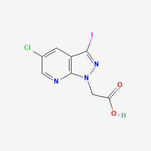 (5-Chloro-3-iodo-1H-pyrazolo[3,4-b]pyridin-1-yl)acetic acid - 918485-05-9