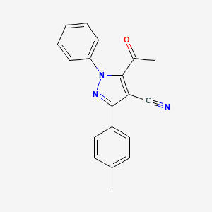 5-Acetyl-3-(4-methylphenyl)-1-phenyl-1H-pyrazole-4-carbonitrile - 649746-07-6