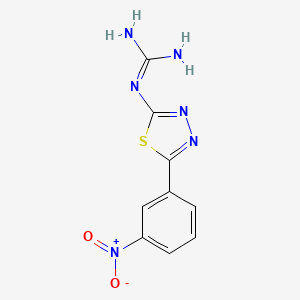 N''-[5-(3-Nitrophenyl)-1,3,4-thiadiazol-2-yl]guanidine - 88541-04-2