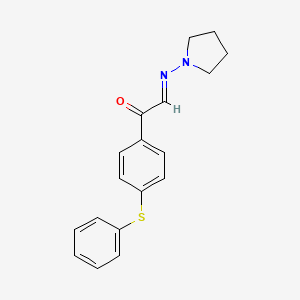 4'-(Phenylthio)-2-(1-pyrrolidinylimino)acetophenone - 25555-26-4