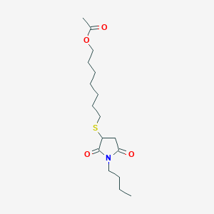 7-((1-Butyl-2,5-dioxopyrrolidin-3-yl)thio)heptyl acetate - 