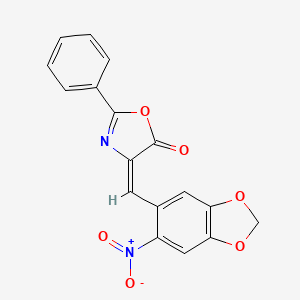 4-((6-Nitrobenzo[d][1,3]dioxol-5-yl)methylene)-2-phenyloxazol-5(4H)-one - 