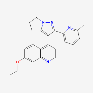 7-Ethoxy-4-(2-(6-methylpyridin-2-yl)-5,6-dihydro-4H-pyrrolo[1,2-b]pyrazol-3-yl)quinoline - 