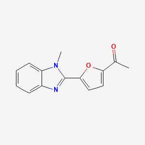 Ethanone, 1-[5-(1-methyl-1H-benzimidazol-2-yl)-2-furanyl]- - 88422-55-3