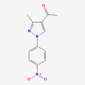 1-[3-Methyl-1-(4-nitrophenyl)-1H-pyrazol-4-yl]ethan-1-one - 105223-88-9