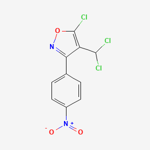 5-Chloro-4-(dichloromethyl)-3-(4-nitrophenyl)-1,2-oxazole - 116470-17-8