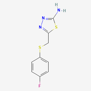 5-{[(4-Fluorophenyl)sulfanyl]methyl}-1,3,4-thiadiazol-2-amine - 88743-04-8