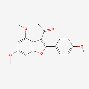 1-[2-(4-Hydroxyphenyl)-4,6-dimethoxy-1-benzofuran-3-yl]ethan-1-one - 919116-99-7