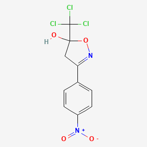 5-Isoxazolol, 4,5-dihydro-3-(4-nitrophenyl)-5-(trichloromethyl)- - 187812-02-8