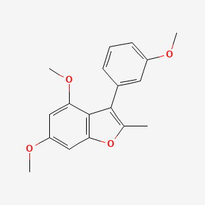 4,6-Dimethoxy-3-(3-methoxyphenyl)-2-methyl-1-benzofuran - 922140-91-8