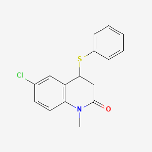 6-Chloro-1-methyl-4-(phenylthio)-3,4-dihydro-2(1H)-quinolinone - 66365-65-9