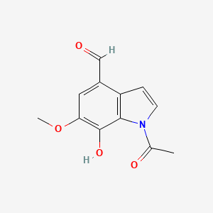 1-Acetyl-7-hydroxy-6-methoxy-1H-indole-4-carbaldehyde - 137542-66-6
