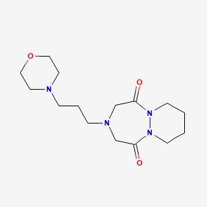 3-(3-(4-Morpholinyl)propyl)hexahydro-1H-pyridazino(1,2-a)(1,2,5)triazepine-1,5(2H)-dione - 89990-60-3