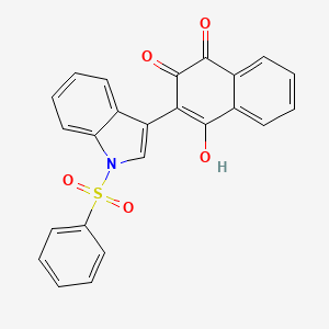 1,4-Naphthalenedione, 2-hydroxy-3-[1-(phenylsulfonyl)-1H-indol-3-yl]- - 918905-46-1