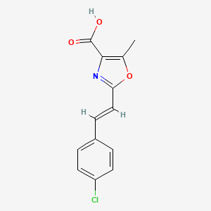 2-(4-Chlorostyryl)-5-methyloxazole-4-carboxylic acid - 