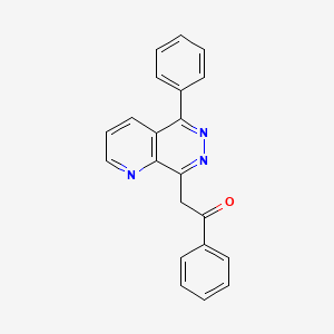 1-Phenyl-2-(5-phenylpyrido[2,3-d]pyridazin-8-yl)ethanone - 87988-08-7