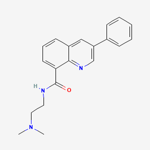 8-Quinolinecarboxamide, N-[2-(dimethylamino)ethyl]-3-phenyl- - 113431-33-7