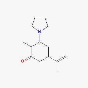 2-Methyl-5-(prop-1-en-2-yl)-3-(pyrrolidin-1-yl)cyclohexan-1-one - 88718-04-1
