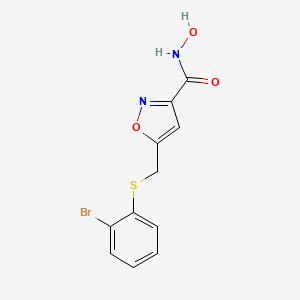 3-Isoxazolecarboxamide, 5-[[(2-bromophenyl)thio]methyl]-N-hydroxy- - 823220-11-7