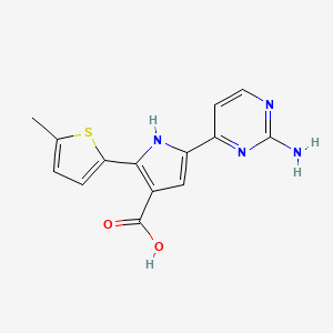 5-(2-Aminopyrimidin-4-yl)-2-(5-methylthiophen-2-yl)-1H-pyrrole-3-carboxylic acid - 951784-27-3