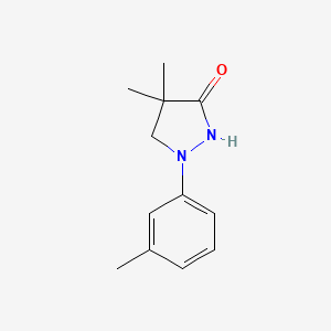 4,4-Dimethyl-1-(3-methylphenyl)pyrazolidin-3-one - 66084-81-9