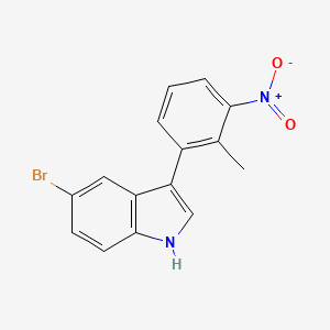 5-Bromo-3-(2-methyl-3-nitrophenyl)-1H-indole - 89346-29-2