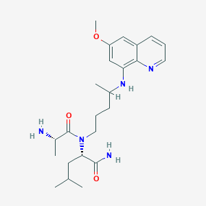 (2S)-2-((2S)-2-Amino-N-(4-((6-methoxyquinolin-8-yl)amino)pentyl)propanamido)-4-methylpentanamide - 