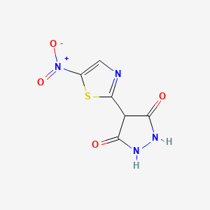 4-(5-Nitro-1,3-thiazol-2-yl)pyrazolidine-3,5-dione - 144316-58-5