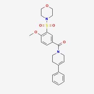 [4-methoxy-3-(4-morpholinylsulfonyl)phenyl]-(4-phenyl-3,6-dihydro-2H-pyridin-1-yl)methanone - 