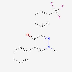 4(1H)-Pyridazinone, 1-methyl-5-phenyl-3-[3-(trifluoromethyl)phenyl]- - 59591-40-1
