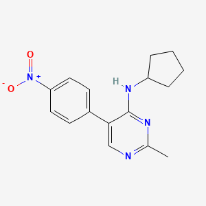 N-cyclopentyl-2-methyl-5-(4-nitrophenyl)pyrimidin-4-amine - 917896-03-8