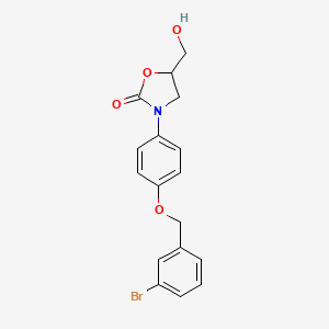 3-(4-((3-Bromophenyl)methoxy)phenyl)-5-(hydroxymethyl)-2-oxazolidinone - 70133-32-3