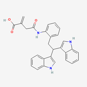 4-({2-[2,2-Di(1h-indol-3-yl)ethyl]phenyl}amino)-2-methylidene-4-oxobutanoic acid - 6941-74-8