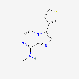 Imidazo[1,2-a]pyrazin-8-amine, N-ethyl-3-(3-thienyl)- - 825630-37-3