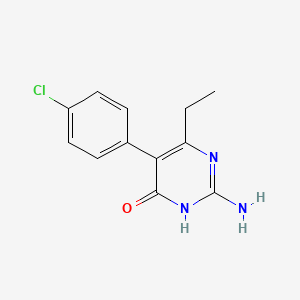 4(1H)-Pyrimidinone, 2-amino-5-(4-chlorophenyl)-6-ethyl- - 91396-20-2