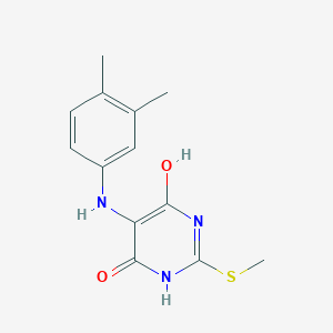 5-[(3,4-Dimethylphenyl)amino]-6-hydroxy-2-(methylsulfanyl)pyrimidin-4(3h)-one - 6972-20-9